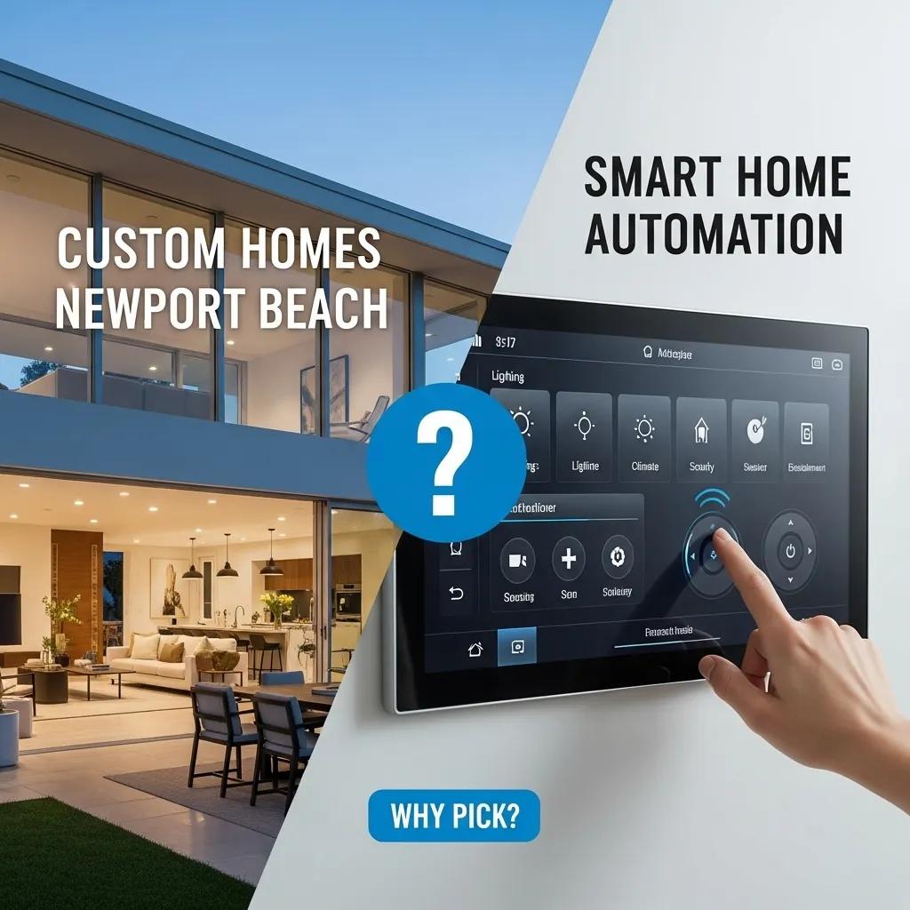 Why Pick Custom Homes Newport Beach for Smart Home Automation