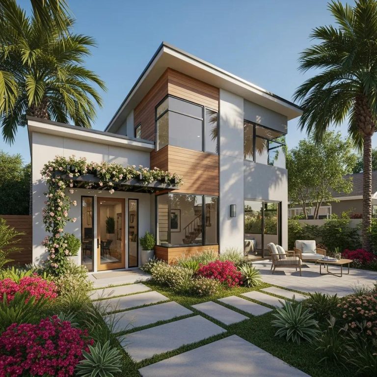 Modern accessory dwelling unit in Orange County with stylish architecture and lush landscaping