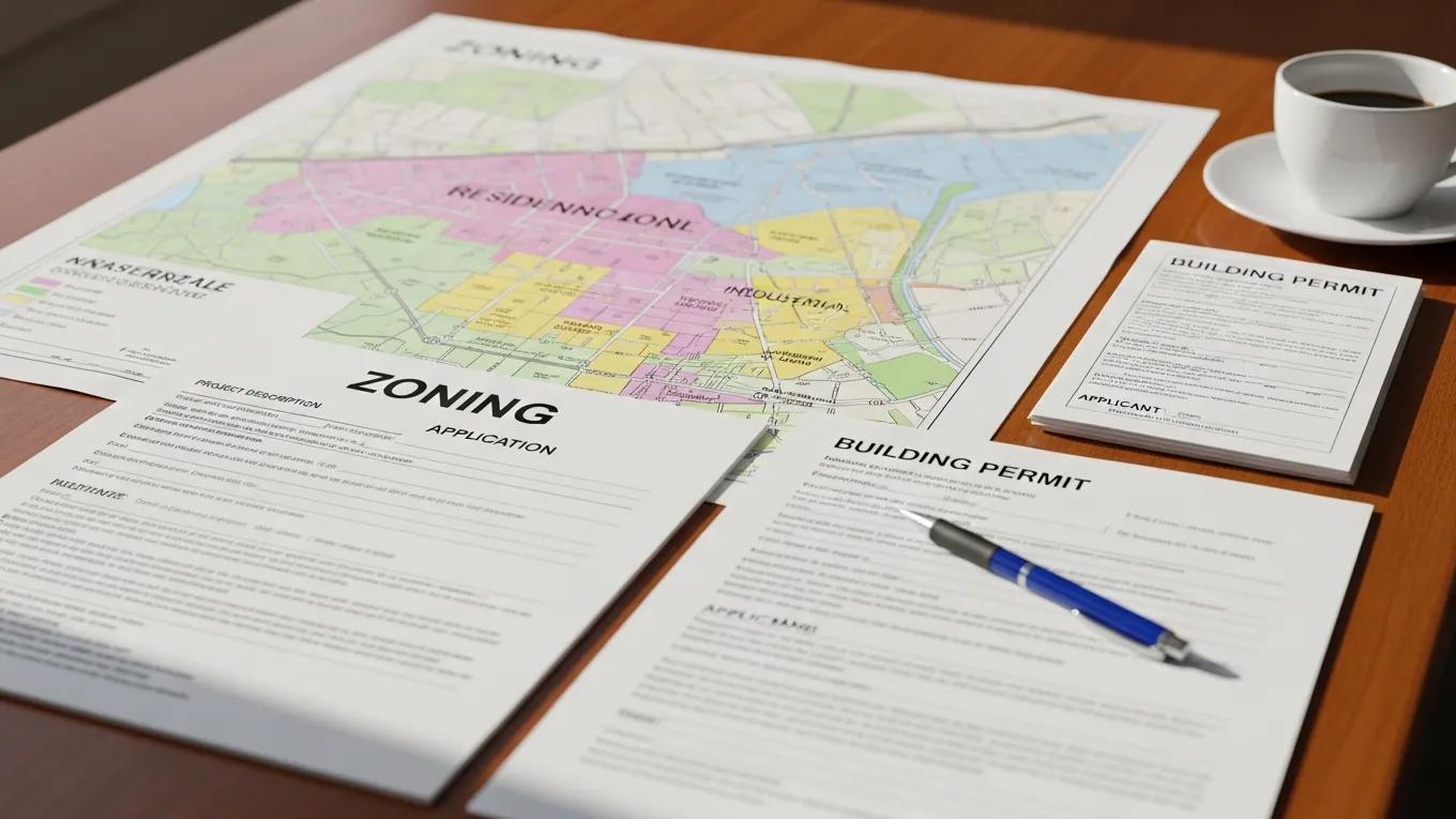 Zoning map and permit documents — key references when navigating Newport Beach regulations